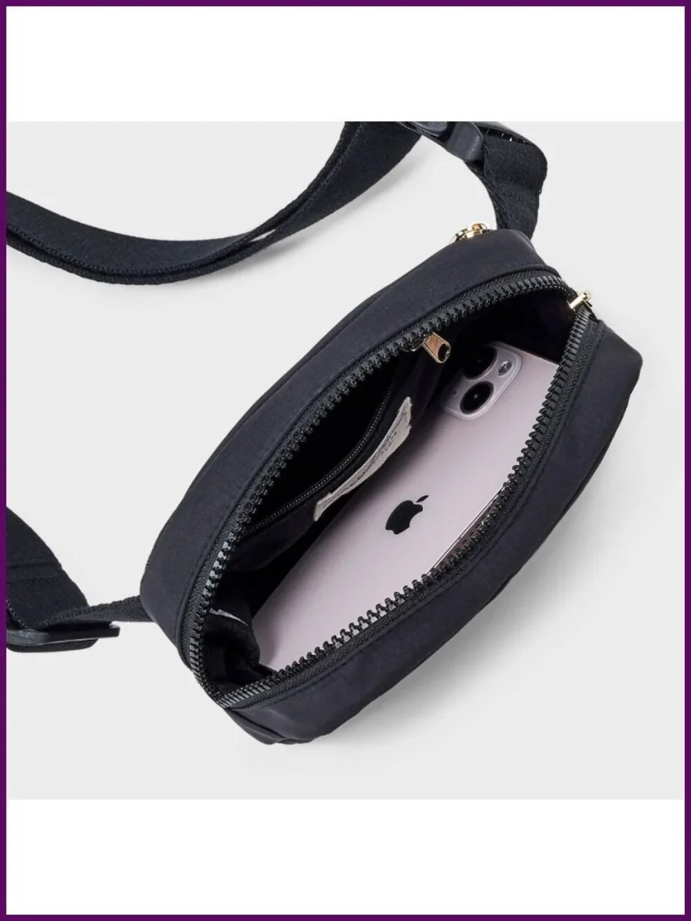 Woven Belt Crossbody Bag with Exterior Zip Pocket